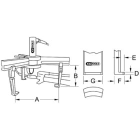 KSTOOLS® - Universal-Abzieher 3-armig, 15 t