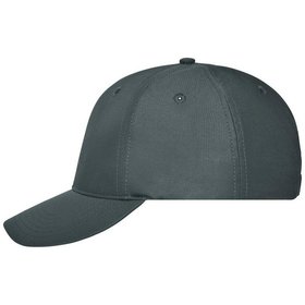 James & Nicholson - 6 Panel Workwear Colour Cap MB6235, carbon, Einheitsgröße