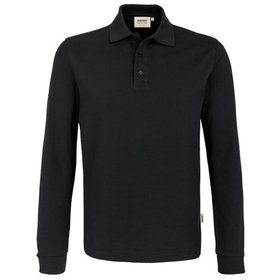 HAKRO - Longsleeve-Poloshirt Mikralinar® 815, schwarz, Größe L