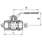 RIEGLER® - 3-Wege-Kugelhahn, L-Bohrung, Edelstahl 1.4408, G 3/4", DN 20