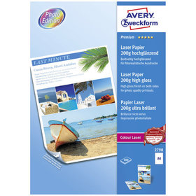 AVERY™ Zweckform - 2798 Premium Colour Laser Papier, A4, beidseitig beschichtet, 200 g/m², 100 Blatt