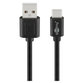 goobay® - USB 2.0 Kabel, USB-C auf USB A, schwarz, 1 m