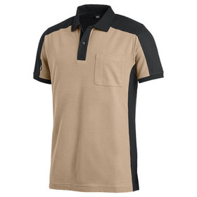 FHB - Polo-Shirt KONRAD beige/schwarz, Größe 2XL