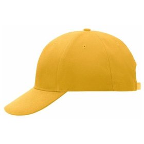 James & Nicholson - Laminierte 6 Panel Cap MB016, gold-gelb, Einheitsgröße