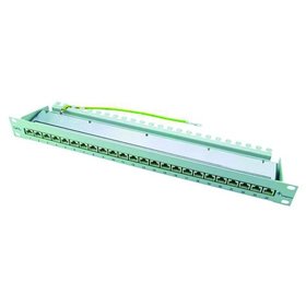 Telegärtner - Patchpanel 24Ports 1HE Cat6A Schirm RAL7035 geschirmt