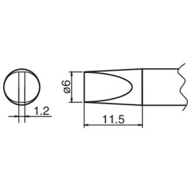 Hakko - Composit Lötspitze Serie T20, Format D6