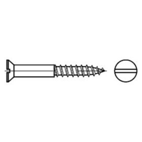 Senk-Holzschraube mit Schlitz DIN 97 Messing ø3 x 16mm