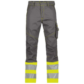 Dassy® - Phoenix Warnschutzhose, zementgrau/neongelb, Schrittlänge Minus, Größe 56