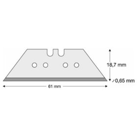 LUTZ BLADES® - Trapezklinge a 10 Stück Standard 0,65mm