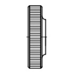 Rändelmutter niedrige Form, DIN 467 Messing blank M 3