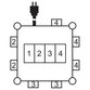 brennenstuhl® - Kompakter Gummi-Stromverteiler BSV 3-FI / TPE 2m H07RN-F5G2.5 - 7x230V