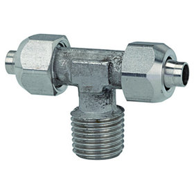 RIEGLER® - T-Einschraubverschraubung, R 1/4" A, für Schlauch 6/4, Edelstahl 1.4404