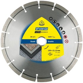 KLINGSPOR - Diamanttrennscheibe DT 600 GU, 115 x 2,4 x 22,23mm 8 Segmente 33 x 2,4 x 10mm