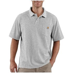 carhartt® - Herren Poloshirt WORK POCKET POLO S/S, heather grey, Größe S