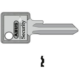 ABUS - Schlüsselrohling, CSTR, eckig, Stahl neusilber