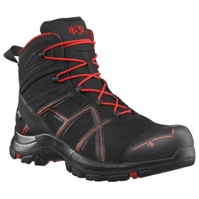 Haix - Sicherheitsstiefel BLACK EAGLE Safety 40.1 mid/black-red, S3, schwarz/rot, Größe UK 8.0 / EU 42