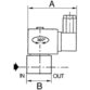 RIEGLER® - 2/2-Wege-Magnetventil, Messing, NO, direktgesteuert, 24 V DC, NBR, Rp 1/8", PN 0-11 bar