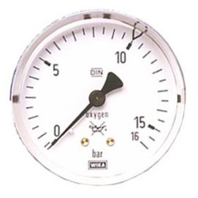 ELMAG - Arbeitsdruckmanometer (Sauerstoff) für Druckregler zu Stahlflasche ø63mm