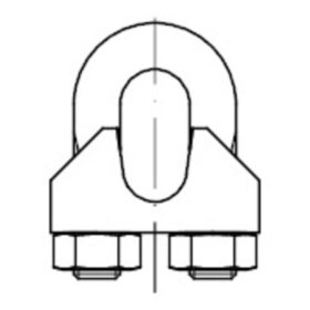 Drahtseilklemme DIN 741 U-förmig Stahl galvanisch verzinkt 13mm M10