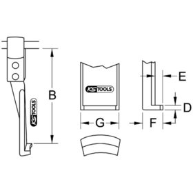 KSTOOLS® - Schnellspann-Abzieherhaken, extrem schlanke Ausführung, 150mm, D=5mm