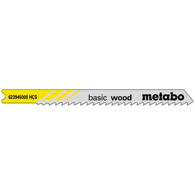 metabo® - 5 U-Stichsägeblätter "basic wood" 74/ 3,0 mm, HCS, Universalschaft (623945000)