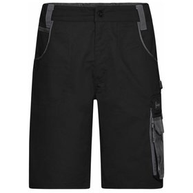 James & Nicholson - Workwear Shorts JN835, schwarz/carbon, Größe 54