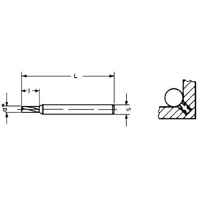 FAMAG® - Dichtungsnutfräser VHM einseitig 3 x 11 x 60mm, Schaft 6,35mm 3107.763