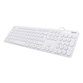 hama® - Tastatur KC-500, 43,8x12x2,6cm, weiß, USB-A-Stecker, 00182675, kabelgebunden