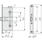 ABUS - Einsteckschloss EFS65,PZ72/9,D65,F24x235rd,Si