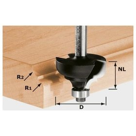 Festool - Multiprofilfräser Schaft-ø8mm HW ø36,7/R6/R6