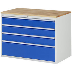 RAU. - Schrank für 7000, 1145 x 650 x 825mm, 4 Schubladen, Bucheplatte