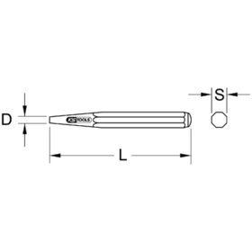 KSTOOLS® - Durchtreiber mit hohler Spitze, Ø 3mm