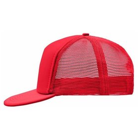 James & Nicholson - 5 Panel Cap Flat Peak MB6207, rot, Einheitsgröße