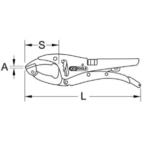 KSTOOLS® - Gripzange, gezahnt, bewegliche Spannbacken, 0-85mm