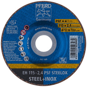 PFERD - Trennscheibe EH 115x2,4x22,23 mm gekröpft Universallinie PSF STEELOX für Stahl/Edelstahl
