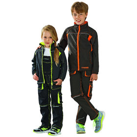 Planam - Wetter- und Kälteschutz-Softshelljacke Junior 6130 anthrazit/gelb, Größe 122/128