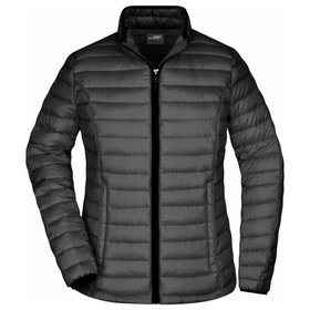 James & Nicholson - Damen Winter Steppdaunenjacke JN1081, schwarz, Größe L