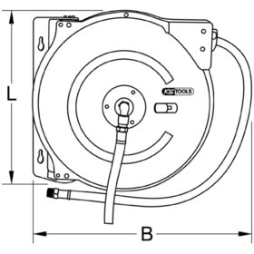 KSTOOLS® - Automatischer Druckluftschlauch-Aufroller, Ø 6mm