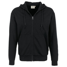 HAKRO - Kapuzen-Sweatjacke Premium 605, schwarz, Größe S