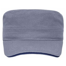 James & Nicholson - Sandwich Cap Military MB6555, dunkelgrau/navy-blau, Einheitsgröße