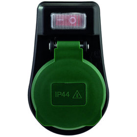 REV Ritter - Adapter IP44 mit Schalter schwarz/grün