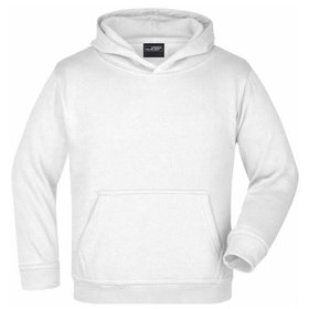 James & Nicholson - Kinder Kapuzensweatshirt JN047K, weiß, Größe L