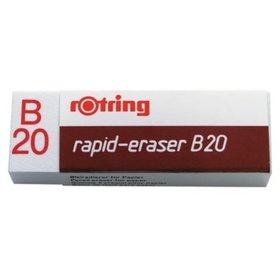 rotring - Radierer rapid-eraser B20, 22x66x13mm, weiß, S0194570, Polyvynilchlorid