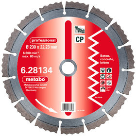 metabo® - Diamant-Trennscheibe, 350 x 3,2 x 20,/25,4mm, "professional", "CP", Beton (628139000)