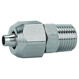 RIEGLER® - Gerade Einschraubverschraubung, R 1/8" A, für Schlauch 6/4, Edelstahl 1.4404