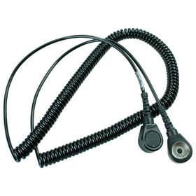 WETEC - Spiralkabel mit Druckknopf, ESD, schwarz, 3/10mm, 3,6 m