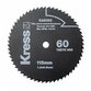 Kress - Sägeblatt für Handkreissäge 115mm 60T HSS blade, KUV12P 11053699000