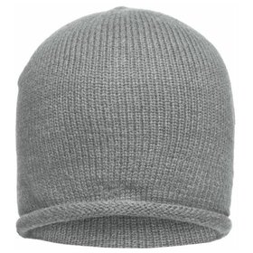 James & Nicholson - Roll Beanie MB7990, hellgrau, Einheitsgröße