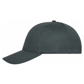 James & Nicholson - 6 Panel Cap Bio Baumwolle MB6236, graphit, Einheitsgröße