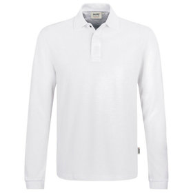 HAKRO - Longsleeve-Poloshirt HACCP Mikralinar® 821, weiß, Größe XS